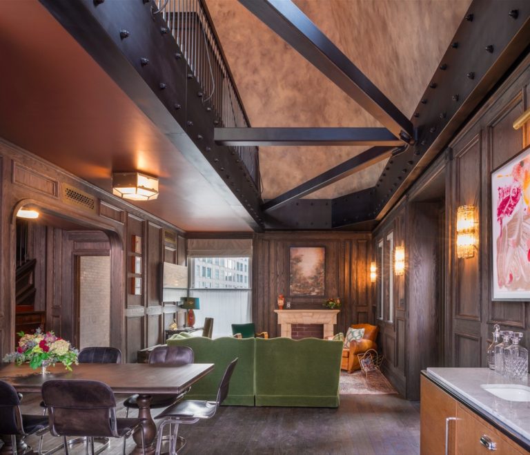 Turrett Penthouse Suites at the Beekman Hotel by Gerner Kronick + Valcarcel, Architects (GKV) in collaboration Martin Brudnizki Design Studio. Credit: Simon Lewis.