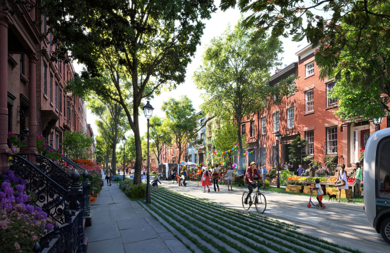 Driverless Future concept, New York. Shumaker's role: Urban Design Director, KPF. Image: Courtesy of KPF.