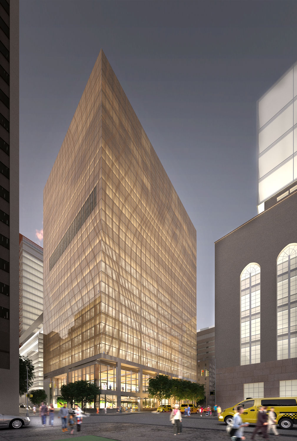 The new state-of-the-art facility for NewYork-Presbyterian's David H. Koch Center will provide patients with integrated care and allow them to undergo complex procedures on an outpatient basis. HOK collaborated with Pei Cobb Freed and Ballinger on the project.