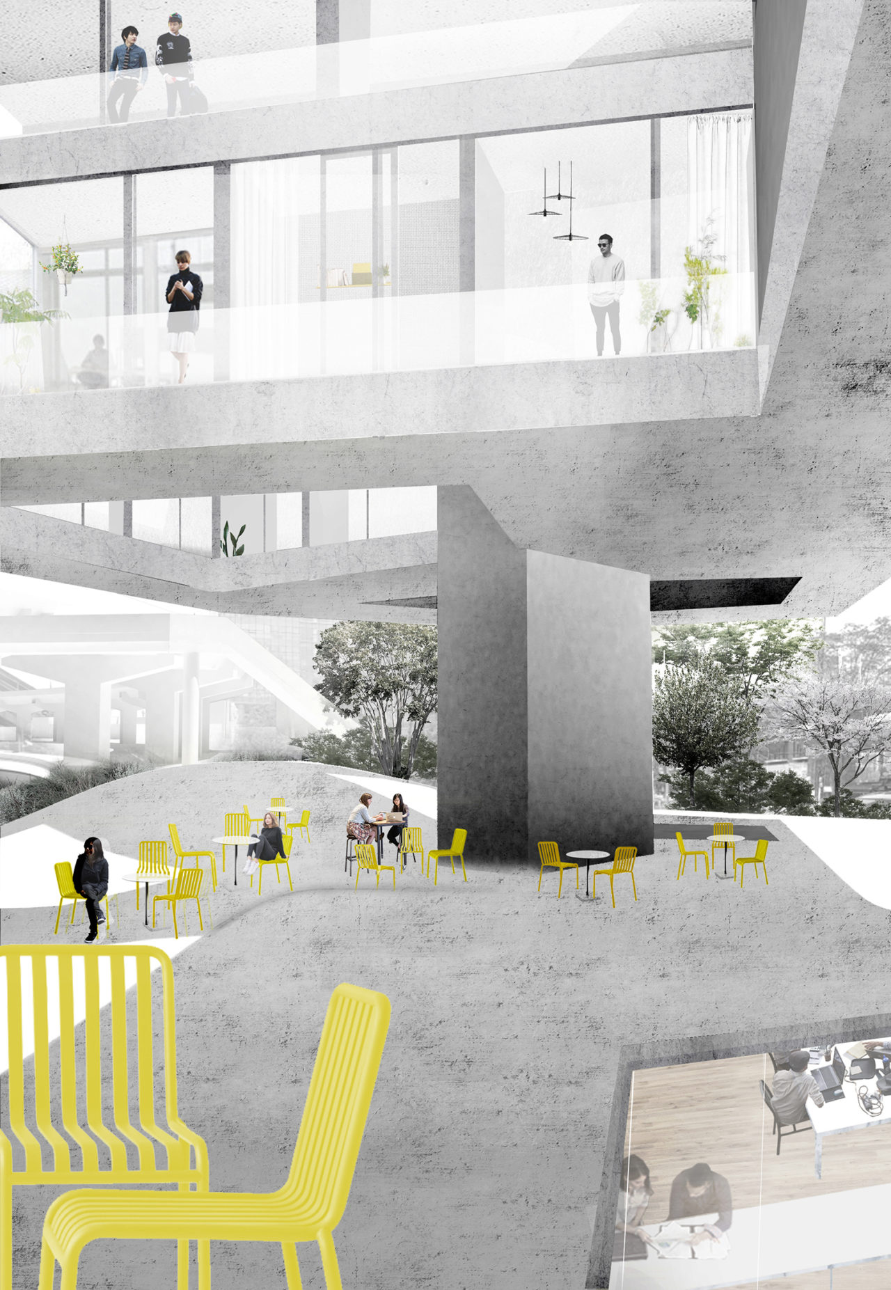 Wolgok Youth Platform: Youth Co-Living Prototype by N H D M Architects. Credit: N H D M Architects.