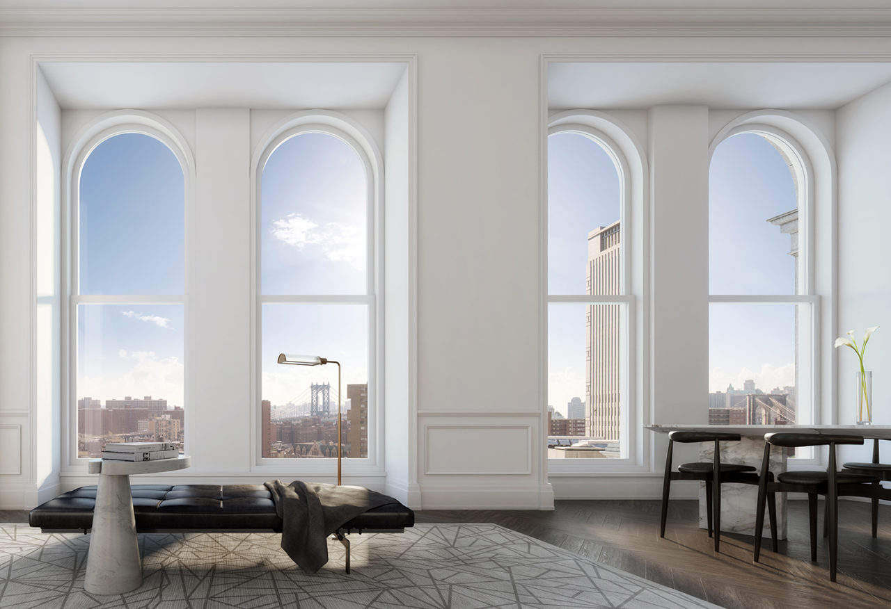 108 Leonard condo renovation with interiors by Jeffrey Beers International with SLCE and facade restoration by Howard L. Zimmerman Architects. Credit: DBOX.