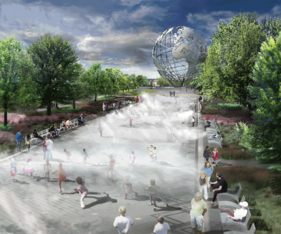 Fountain of the Fairs renovation by Quennell Rothschild & Partners. Credit: Quennell Rothschild & Partners.