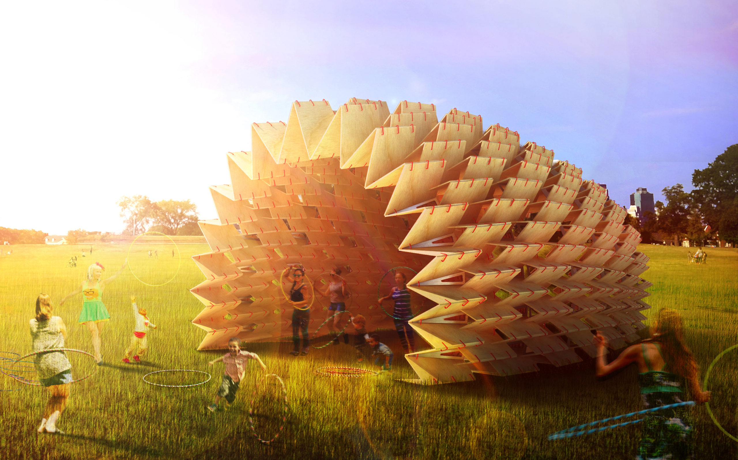 Seed Cone Pavilion by DFA. Image: DFA.