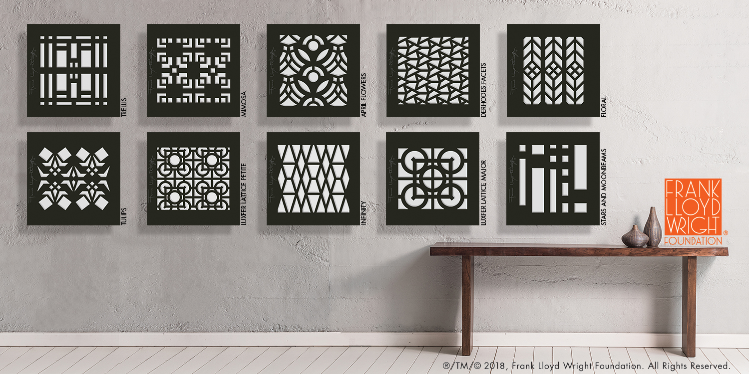 The Frank Lloyd Wright® Signature Decorative HVAC Grille Collection. Photo: Courtesy of Architectural Grille.