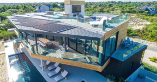 Aerial photo of the Amagansett Beach House