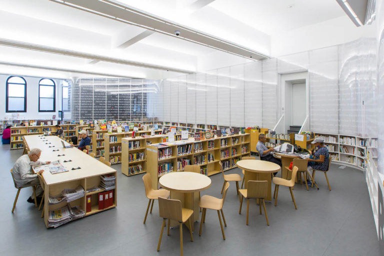 Project: Brooklyn Heights Interim Library. Architect: LEVENBETTS. Photo: Gregg Richards.