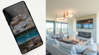 Interior image of home side by side an iPhone.