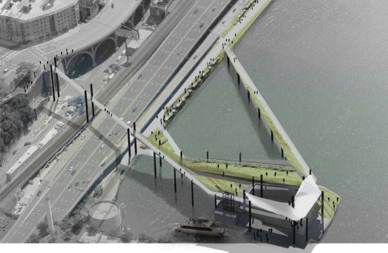 Land Over Water Agro-Pavilion by Michael C. Kilroy, and Jonathan Sampson, Students of Landscape Architecture, University of New Mexico.