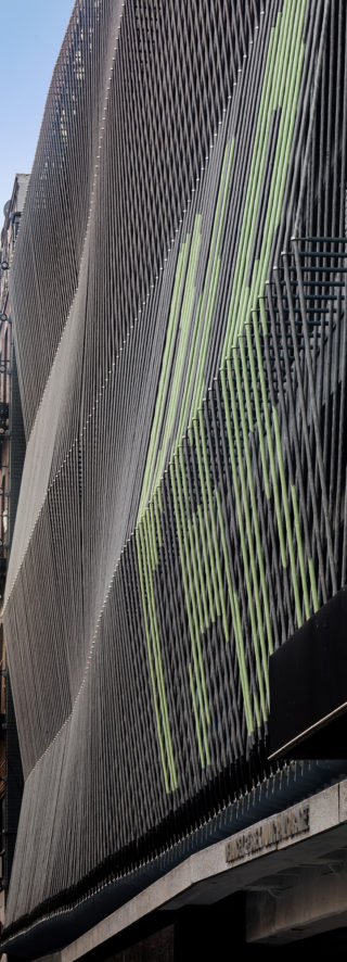 Delancey and Essex Municipal Parking Garage by Michielli + Wyetzner Architects. Credit: Paul Warchol.