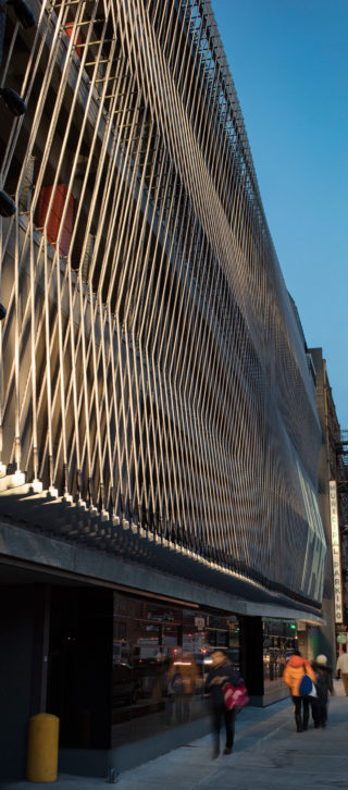 Delancey and Essex Municipal Parking Garage by Michielli + Wyetzner Architects. Credit: Paul Warchol.