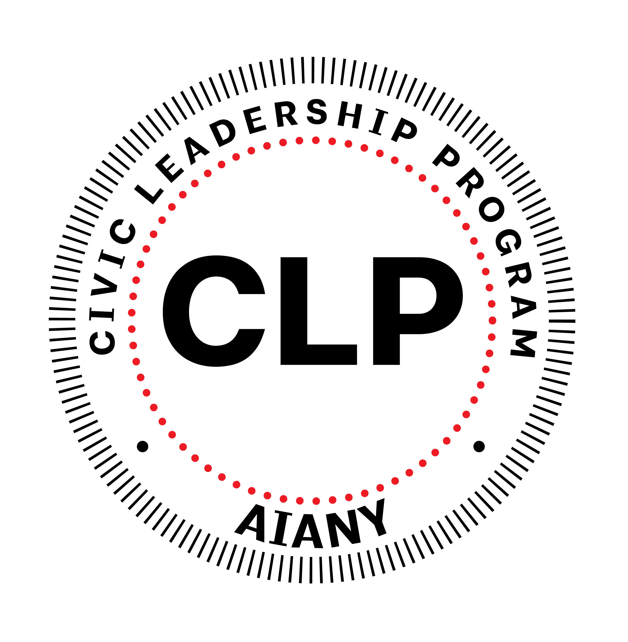 Logo for the AIANY Civic Leadership Program (CLP) with the letters CLP in larger font