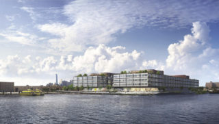 Red Hoek Point designed by Foster + Partners with public spaces and landscape by SCAPE. Image: Foster + Partners.