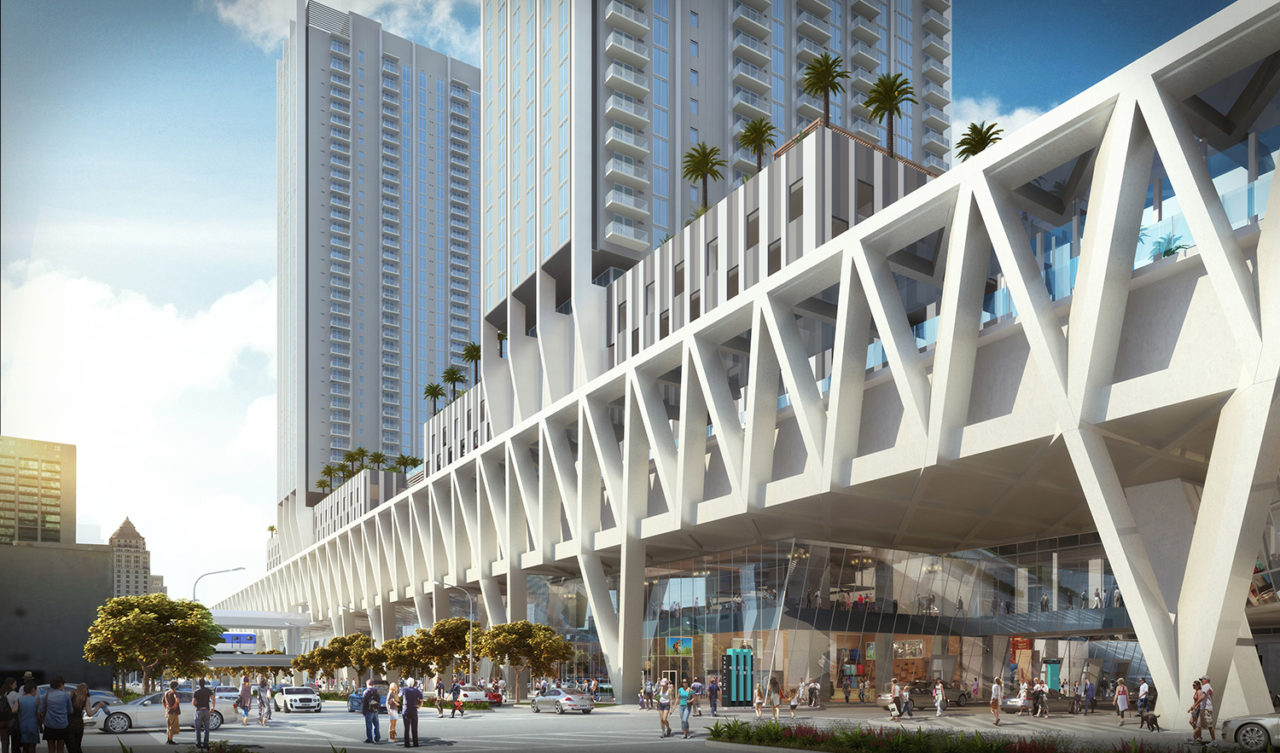 MiamiCentral Station by SOM/Zyscovich Architects. Credit: © Smilodon CG.