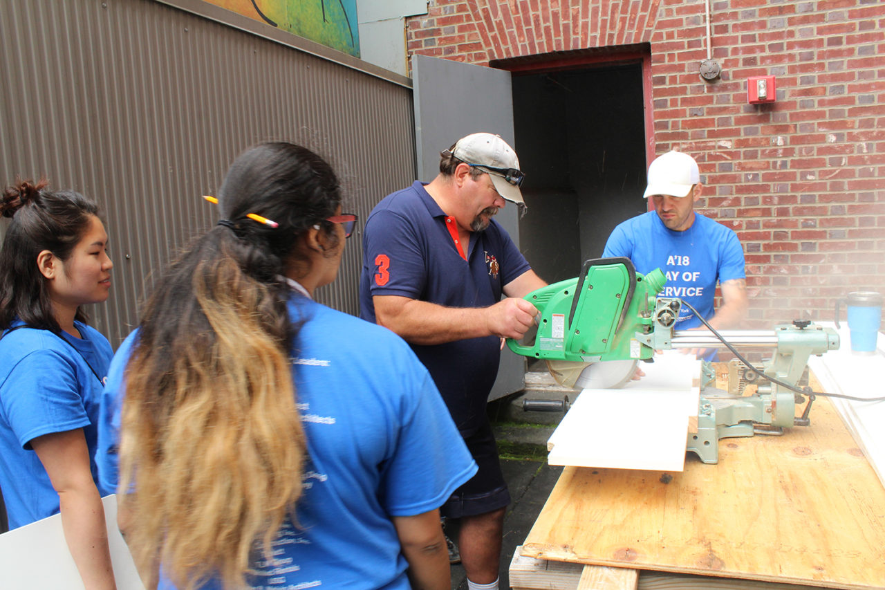 Cannon Design worked to help victims of domestic violence by upgrading the multipurpose room of their shelter at the Center Against Domestic Violence. Credit: Jake Frisbie.