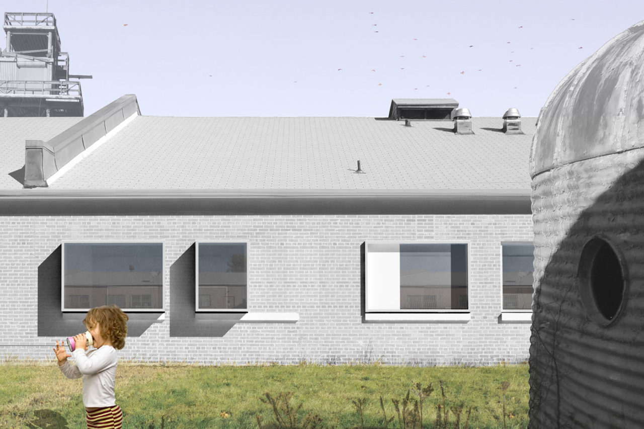 "Alterations to a Spy Base" is an exercise in experimental preservation, as it proposes a remapping of the buildings' (current) material, (future) use, and (historical) significance. Image: MABU.