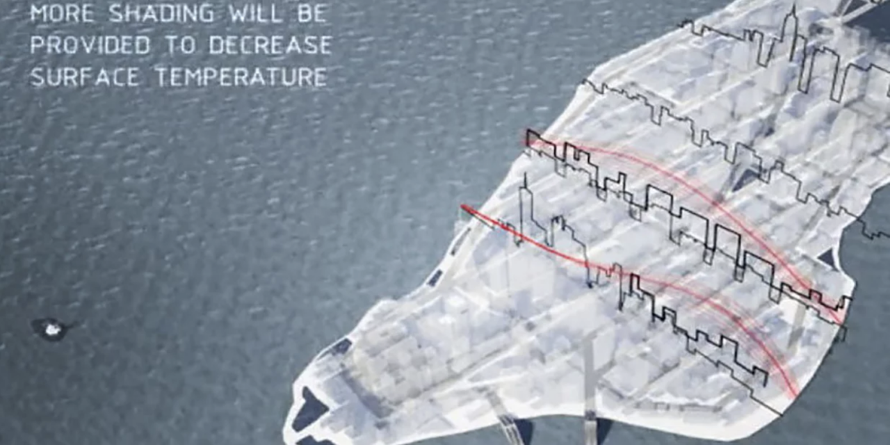 Zoning Strategy for Heat Island Mitigation. Creators: Xiaobei Yang, Maria Augustina Santana, Preetal Shah, Columbia University GSAPP, Urban Design.