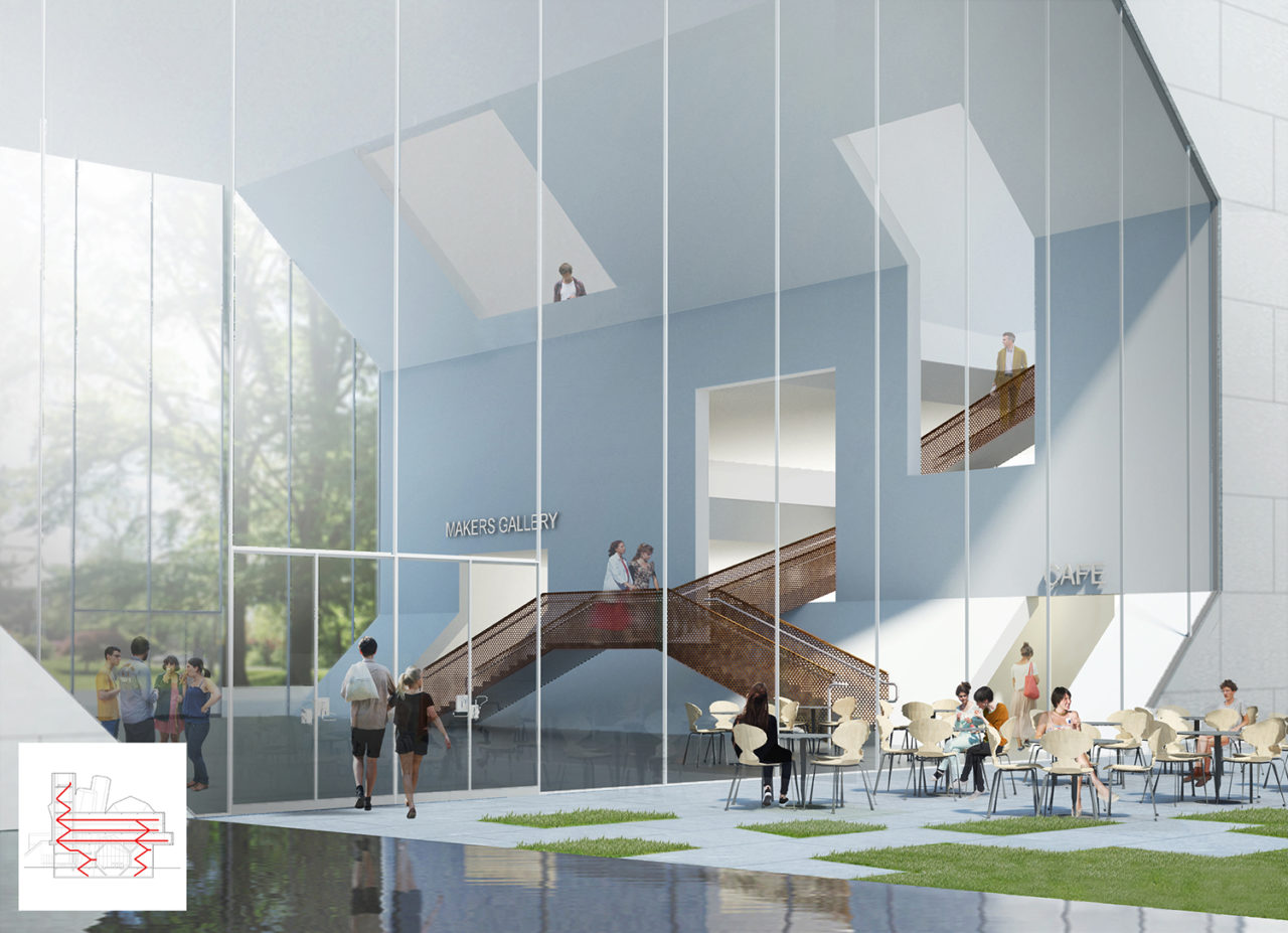 University College Dublin's Centre for Creative Design by Steven Holl Architects with Kavanagh Tuite Architects and HarrisonStevens. Image credit: Courtesy of Steven Holl Architects.