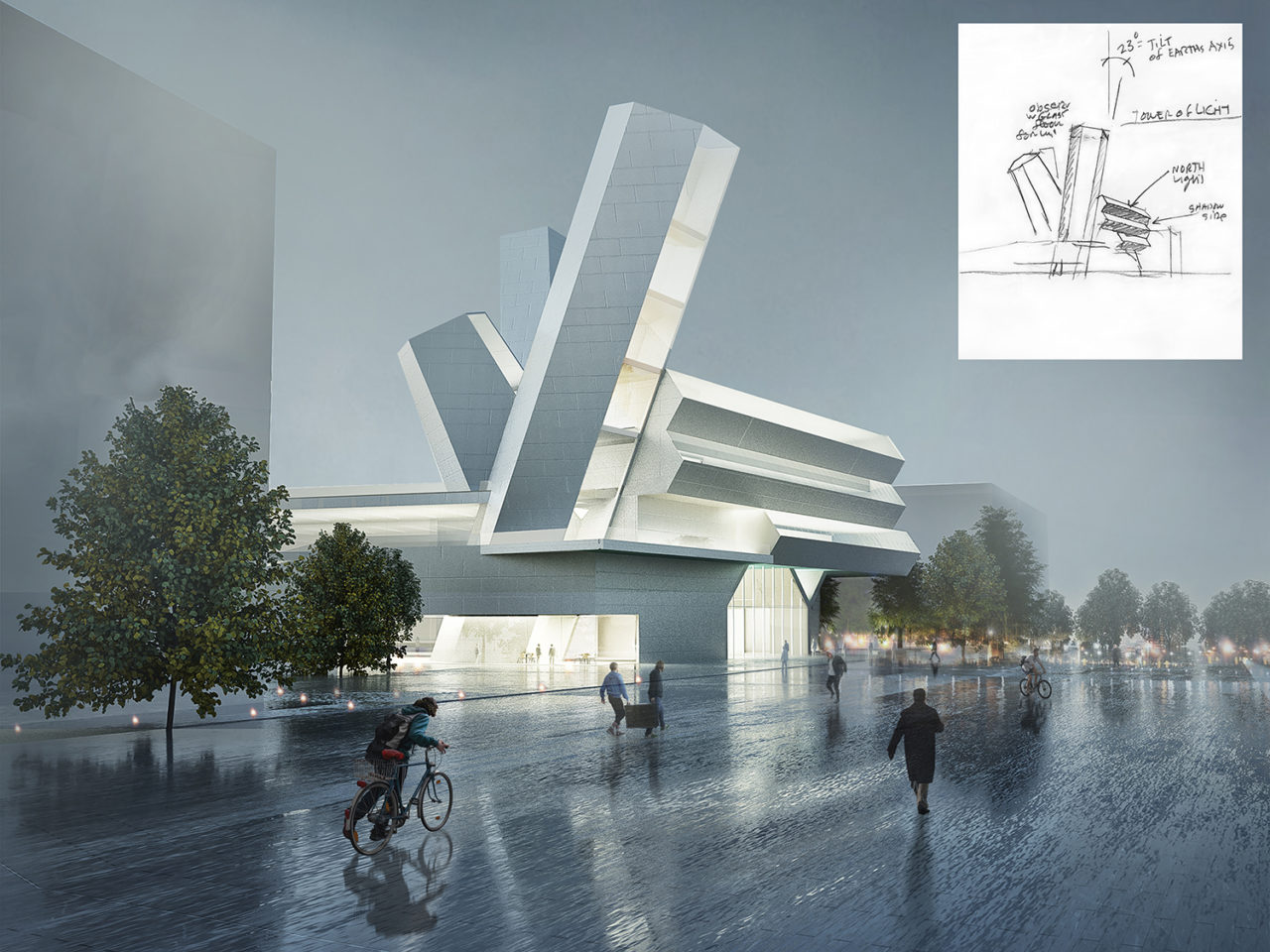 University College Dublin's Centre for Creative Design by Steven Holl Architects with Kavanagh Tuite Architects and HarrisonStevens. Image credit: Courtesy of Steven Holl Architects.