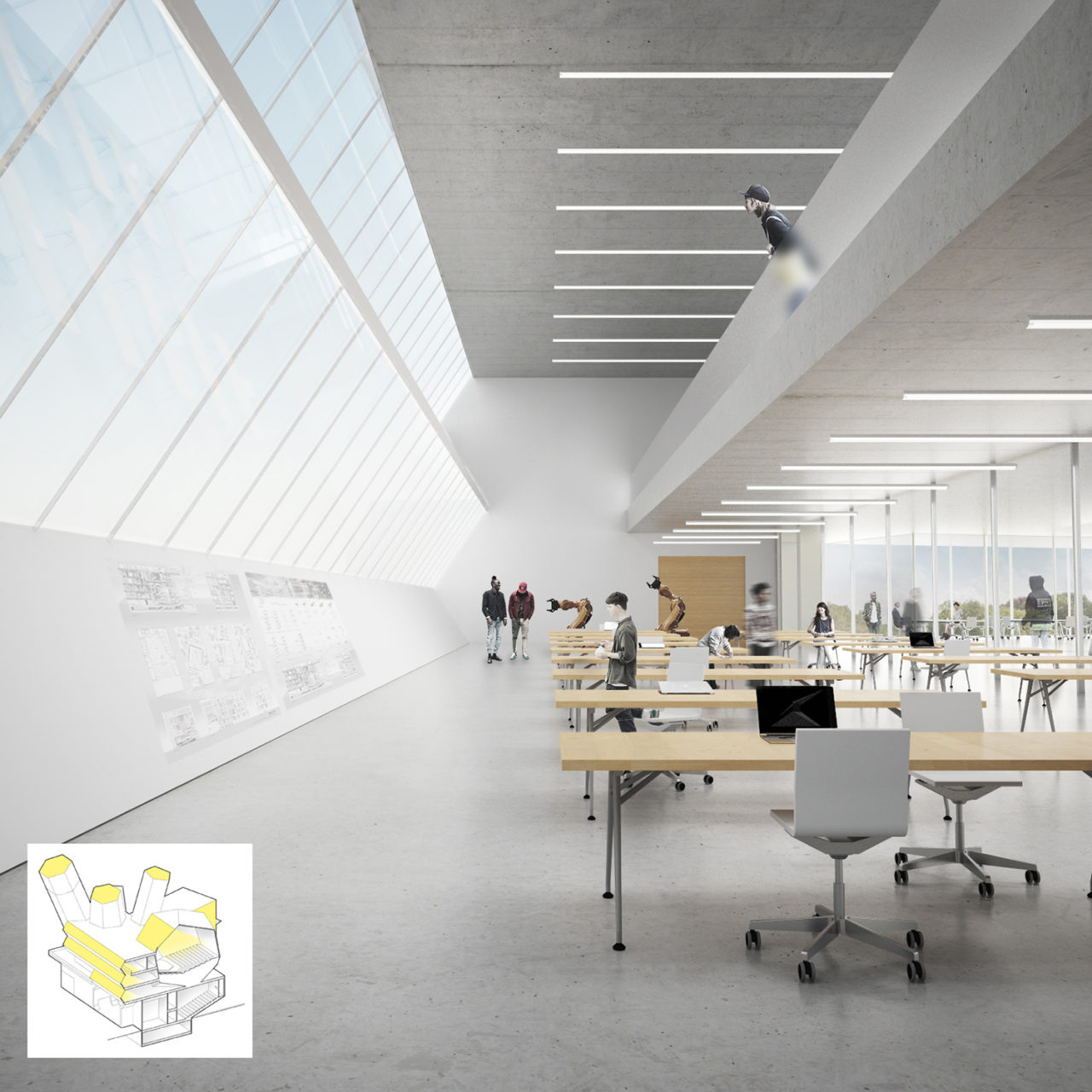 University College Dublin's Centre for Creative Design by Steven Holl Architects with Kavanagh Tuite Architects and HarrisonStevens. Image credit: Courtesy of Steven Holl Architects.