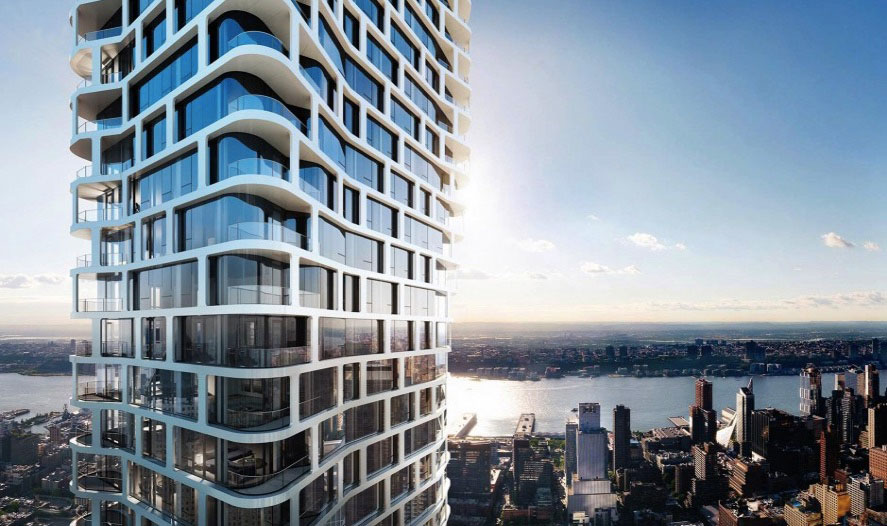 ARO, a 62-story luxury residential tower building designed by CetraRuddy, will soon make its Broadway debut. Credit: CetraRuddy (Design); Binyan for IF Studio (Rendering/Visualization).