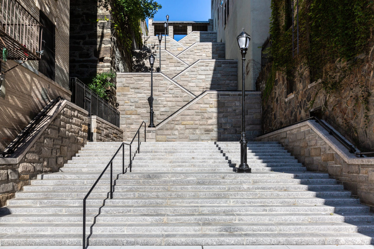The East 168th Street Step Street in the Bronx. Photo: Matthew Lapiska/NYC DDC.