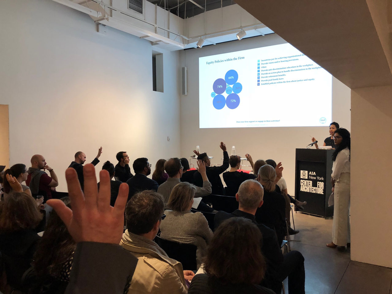 Civic Impact in Practice panel at the Center for Architecture. Image credit: Jenna Wandishin.