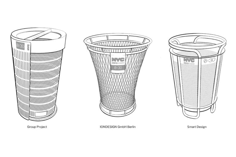 BetterBin Competition finalists. Image courtesy of DSNY.