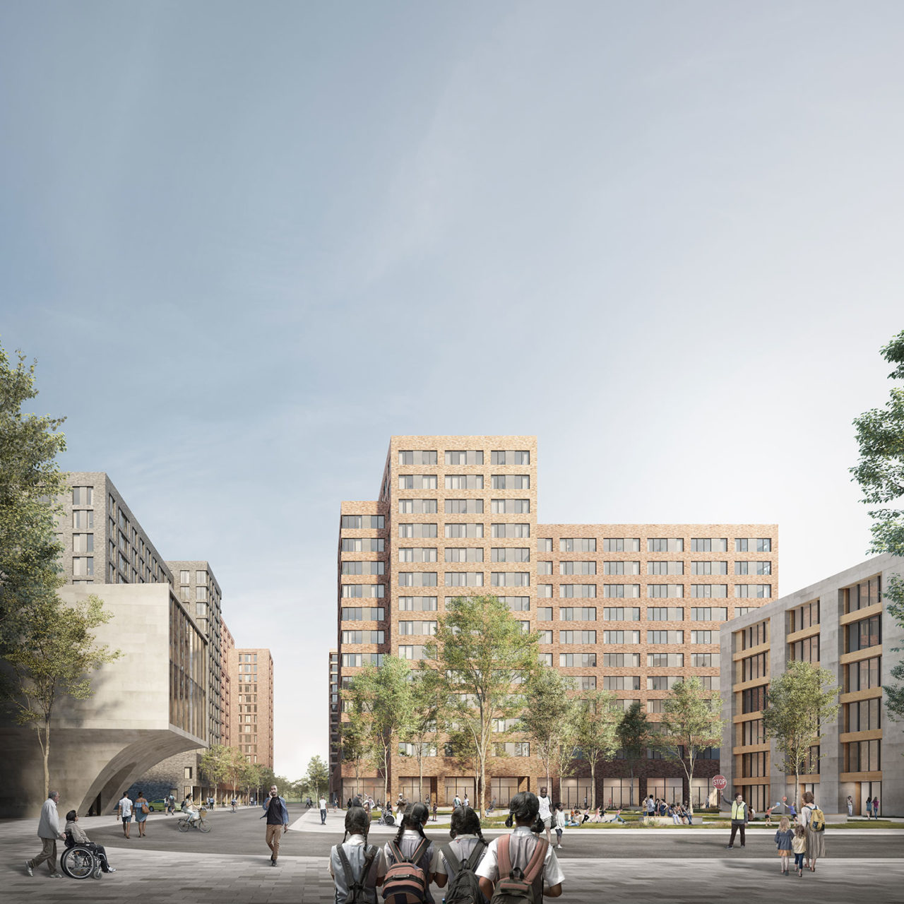 Christian Cultural Center development by Practice for Architecture and Urbanism. Image courtesy of Practice for Architecture and Urbanism.