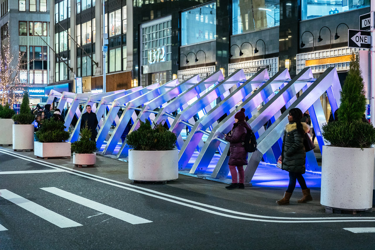 Iceberg by the Montreal-based team ATOMIC3 and Appareil Architecture, in collaboration with Jean-Sébastien Côté and Philippe Jean/Les Ateliers Numériques. Photo: Alexandre Ayer/Diversity Pics.