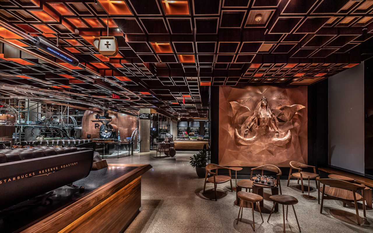 The Starbucks Reserve Roastery at 61 Ninth Avenue by Rafael Viñoly Architects. Image credit: Matthew Glac.