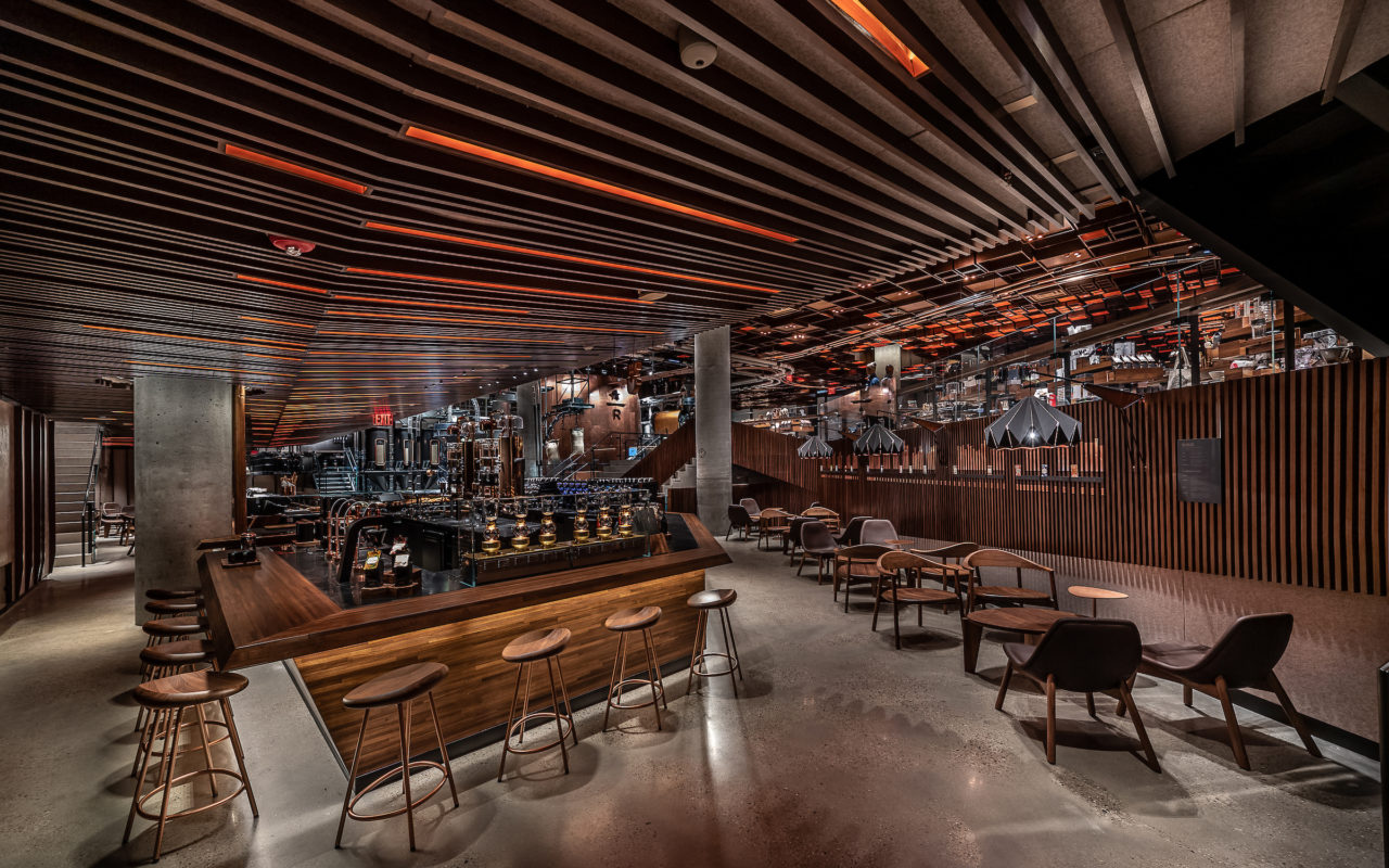The Starbucks Reserve Roastery at 61 Ninth Avenue by Rafael Viñoly Architects. Image credit: Matthew Glac.