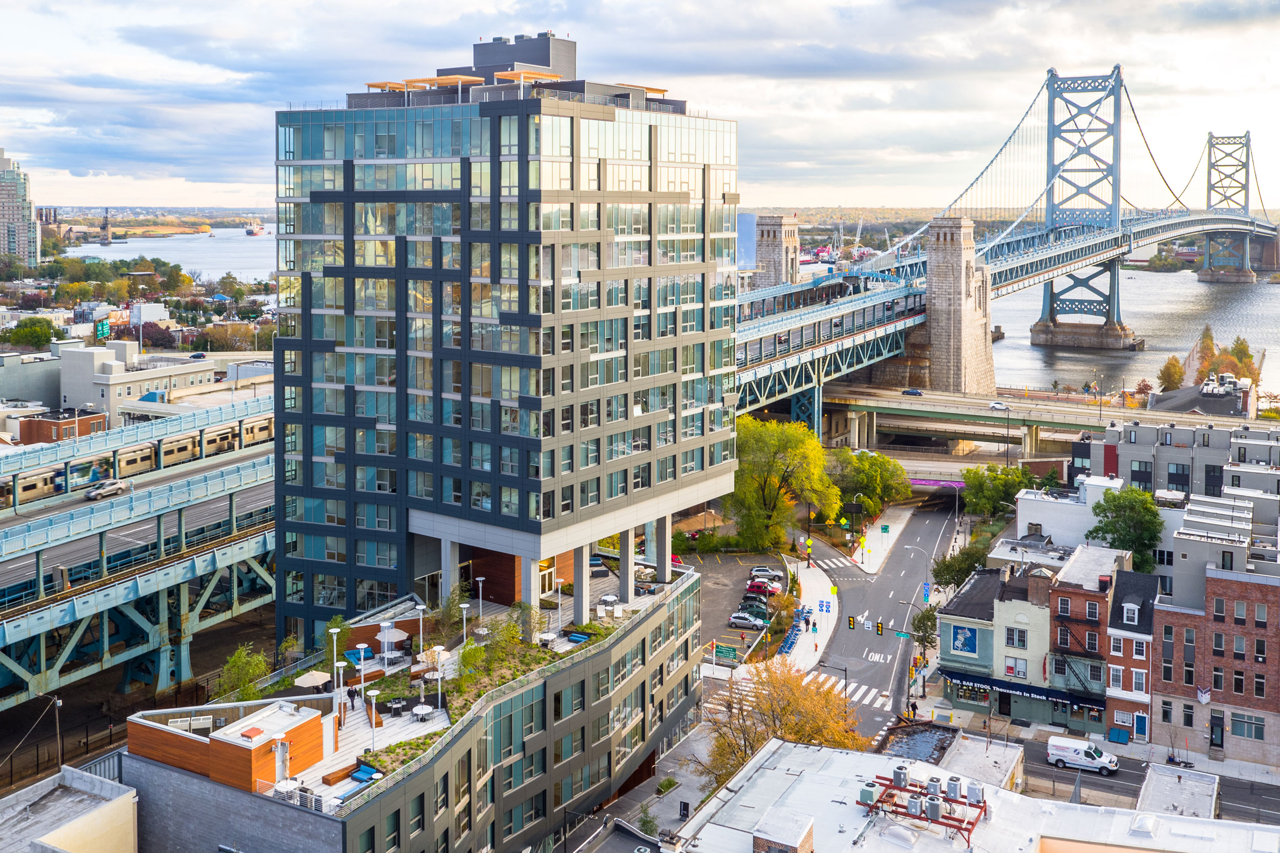 Bridge by GLUCK+ and The Sheward Partnership. Photo: Philly by Drone.