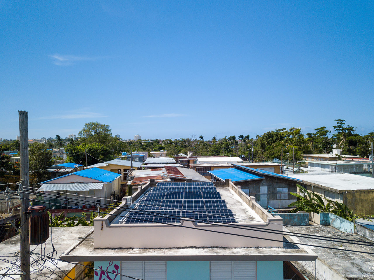 Solar panel house by Resilient Power Puerto Rico and Marvel Architects. Image credit: Diana Serrano.
