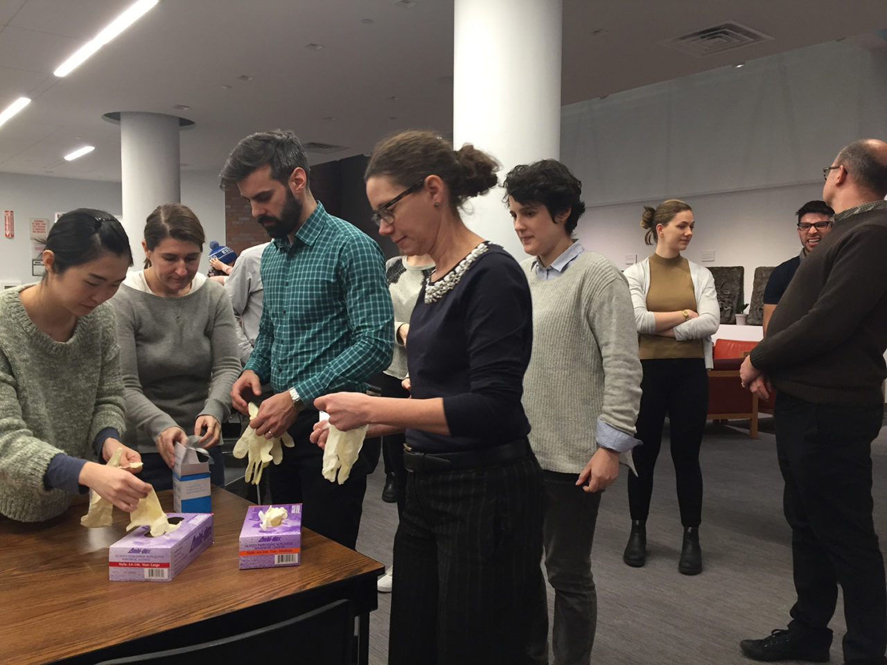AIANY and Center for Architecture staff assist at Hebrew Union College's soup kitchen. Image credit: Center for Architecture.