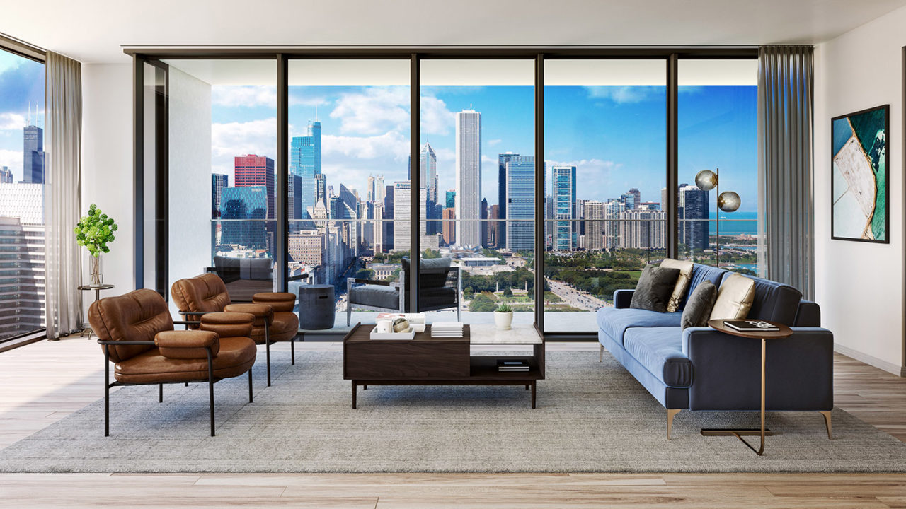 NEMA Chicago by Rafael Viñoly Architects. Image credit: Steelblue, courtesy of Crescent Heights.