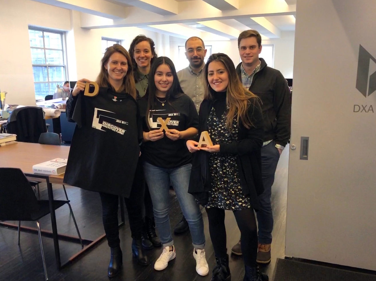 Viviana Alatorre with her DXA studio coworkers.