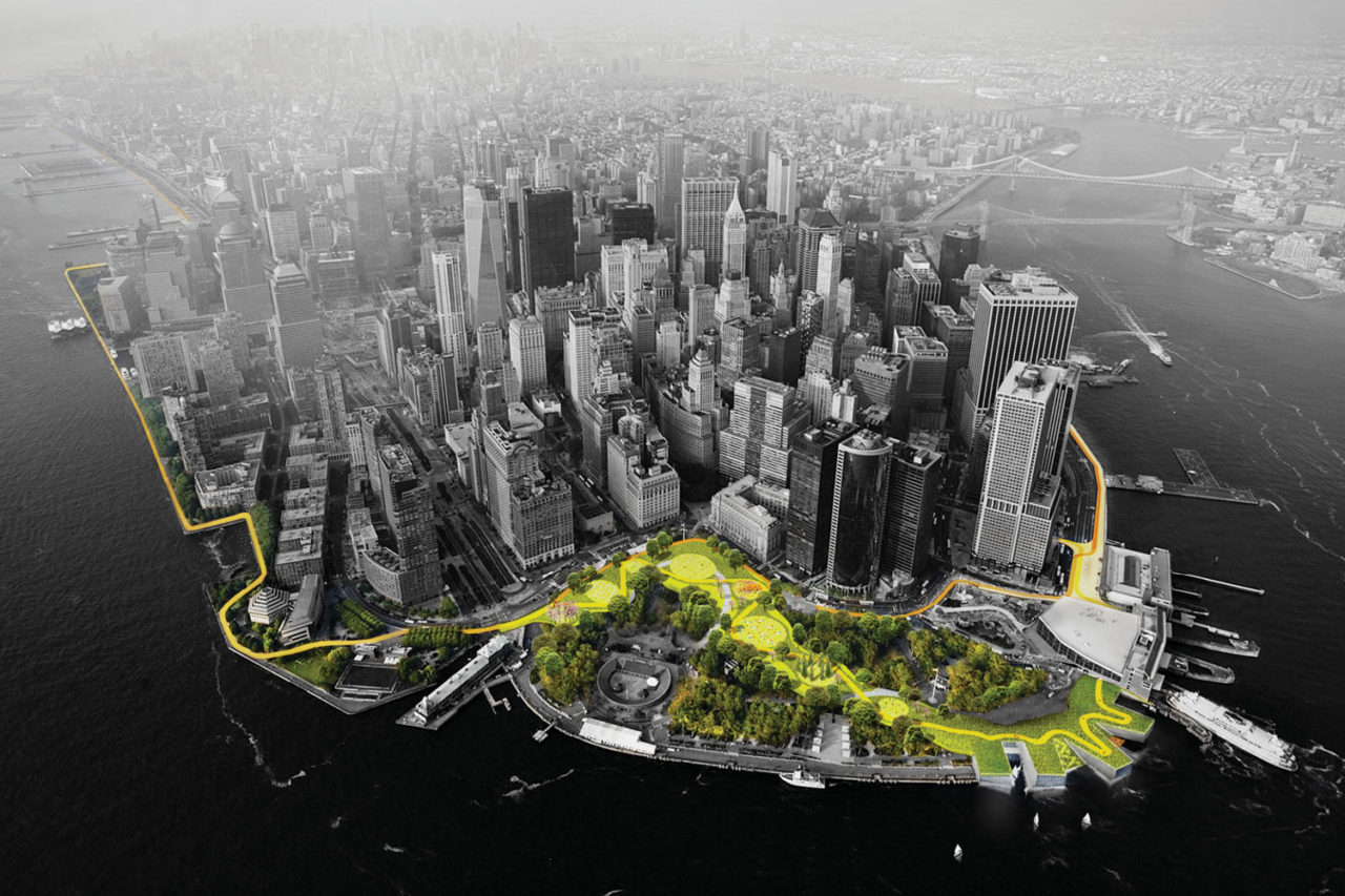 The Big U Master Plan (New York, NY, US). Image: BIG – Bjarke Ingels Group.