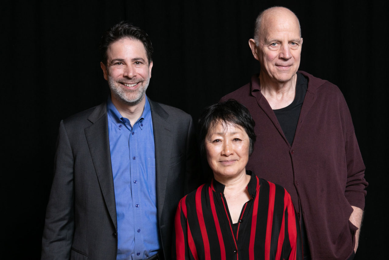 Tod Williams, Billie Tsien, and Paul Schulhof of Tod Williams Billie Tsien Architecture | Partners accepted the Best in Competition award for Tata Consultancy Banyan Park. Photo: Sam Lahoz.