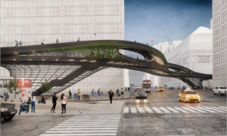 The winning "Midtown Viaduct" proposal. Image: Courtesy of Metals in Construction.