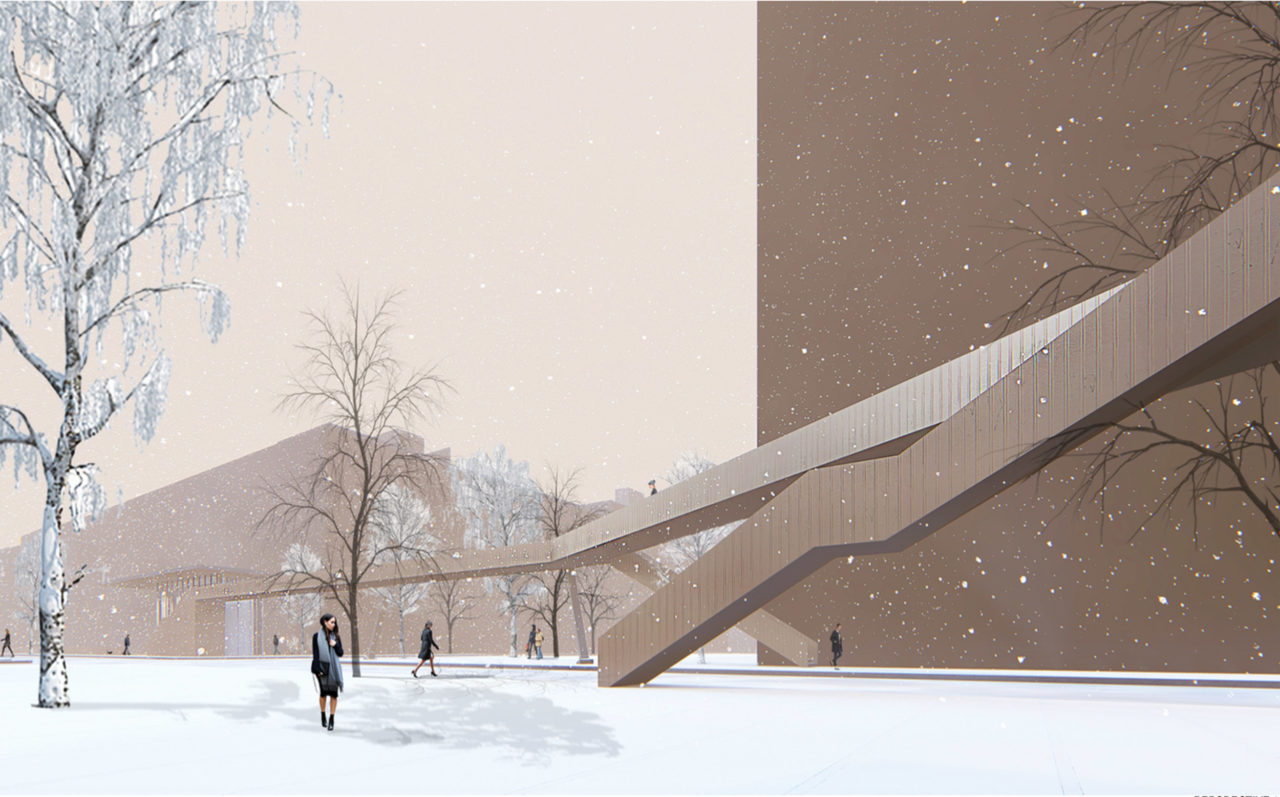 "The Snake" proposal. Image: Courtesy of Metals in Construction.