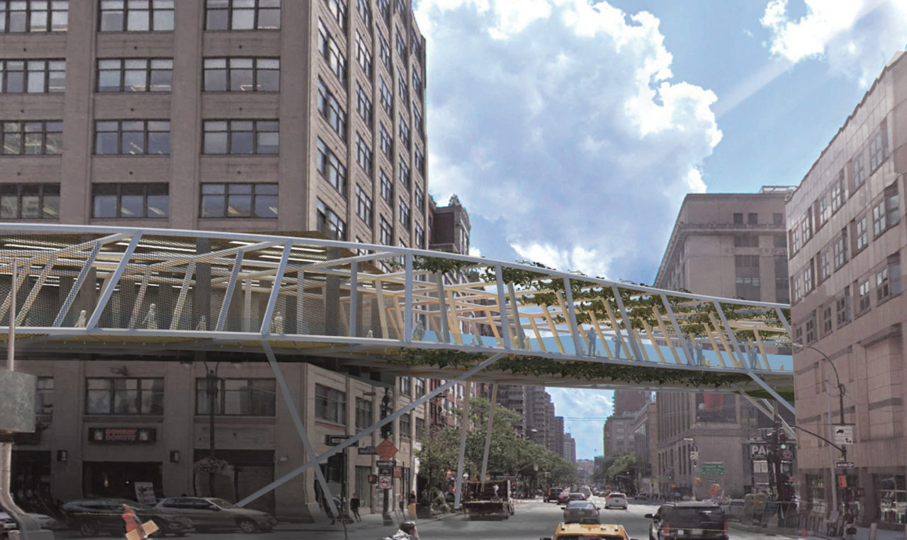 "Trestle" proposal. Image: Courtesy of Metals in Construction.
