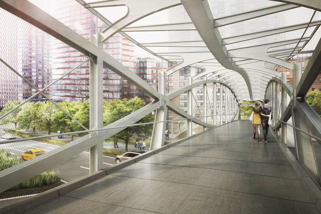 West Thames Pedestrian Bridge, New York, NY. Photo: WXY architecture+urban design.