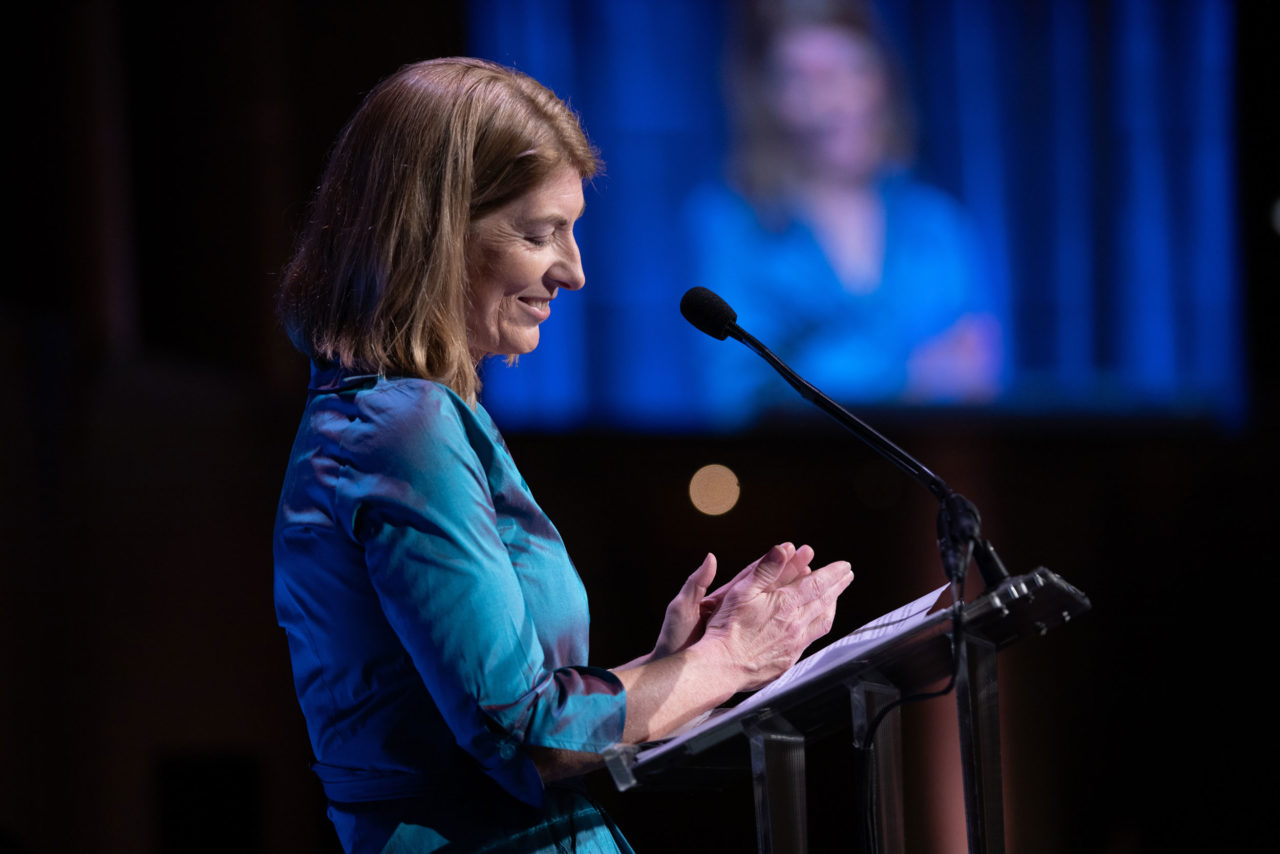 Rosanne Haggerty of Community Solutions accepts the Award of Merit. Photo: Sam Lahoz.