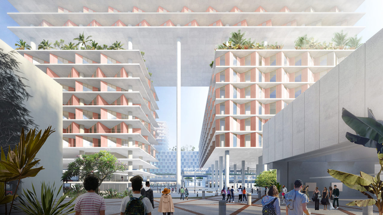 Miami Produce Center by BIG - Bjarke Ingels Group. Image credit: BIG - Bjarke Ingels Group.