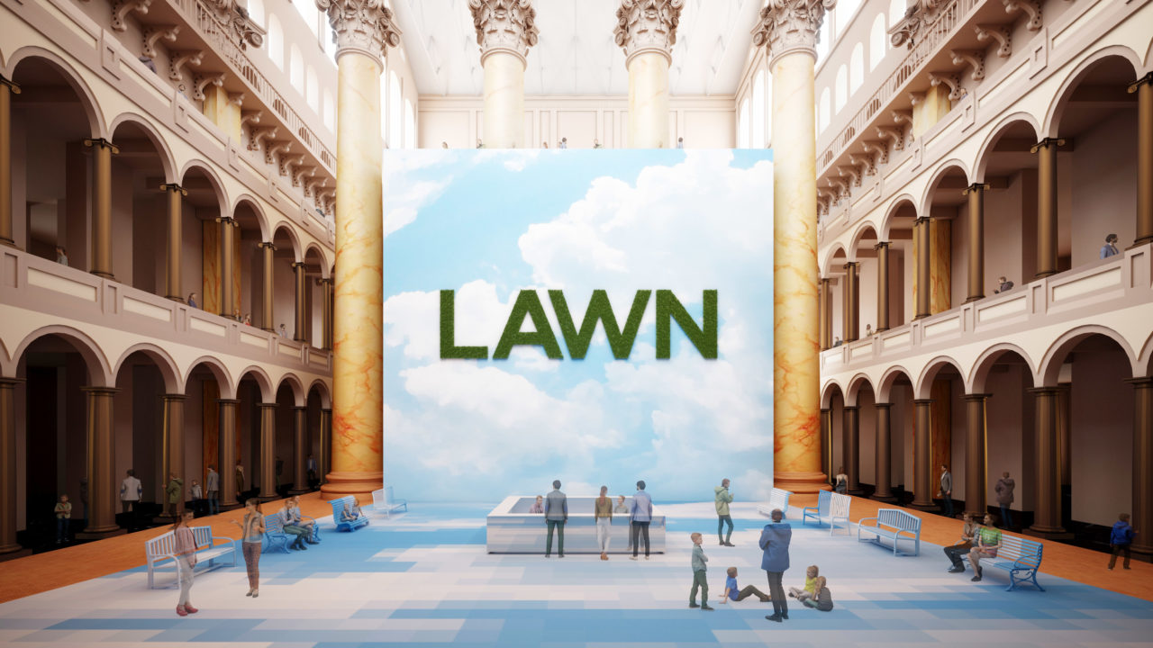 Lawn at the National Building Museum by the LAB at Rockwell Group. Image credit: The LAB at Rockwell Group.