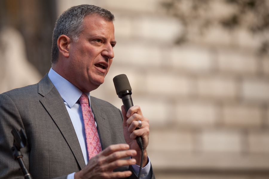 Mayor Bill de Blasio. Image credit: Kevin Case via Flickr.