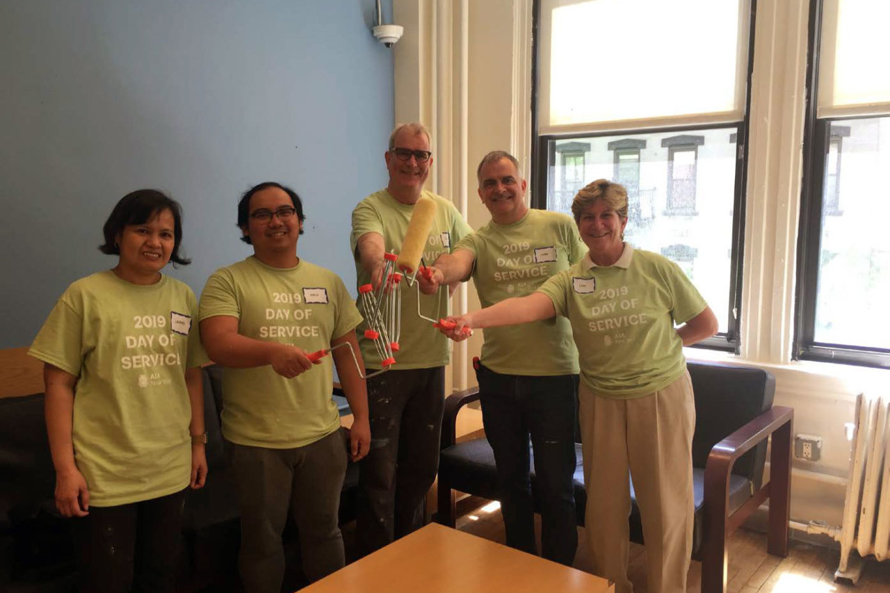 AIANY ENYA Committee and Francis Cauffman Architects at Bowery Residents Committee site. Photo: AIANY.