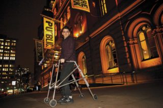 Ryan Haddad, playwright and performer, at the Public Theater in Astor Place, the East Village. Photo: Tom Stoelker.