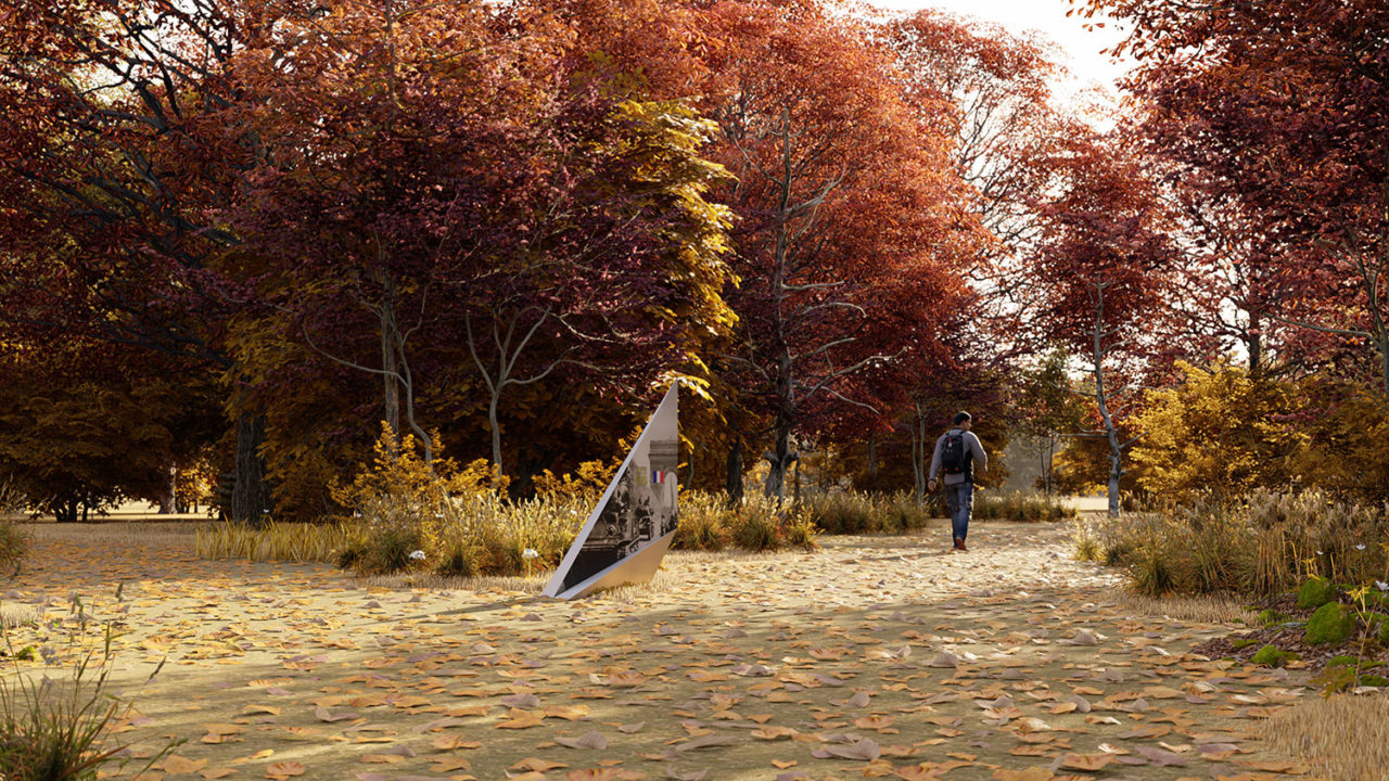 “Vectors” by Studio Daniel Libeskind for the Liberation Route Europe Foundation. Image: Courtesy of Studio Daniel Libeskind.