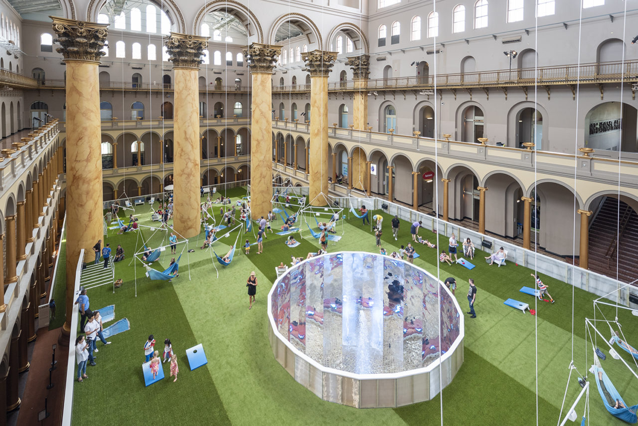 Lawn at the National Building Museum. Image credit: Timothy Schenck.